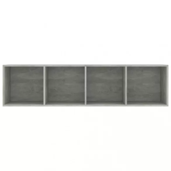 betonszürke könyv-/TV-szekrény 143 x 30 x 36 cm