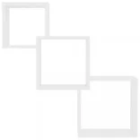 fehér kocka alakú szerelt fa fali polcok 68x15x68 cm