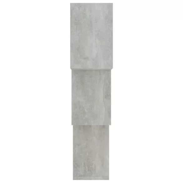 betonszürke kocka alakú szerelt fa fali polcok 68x15x68 cm
