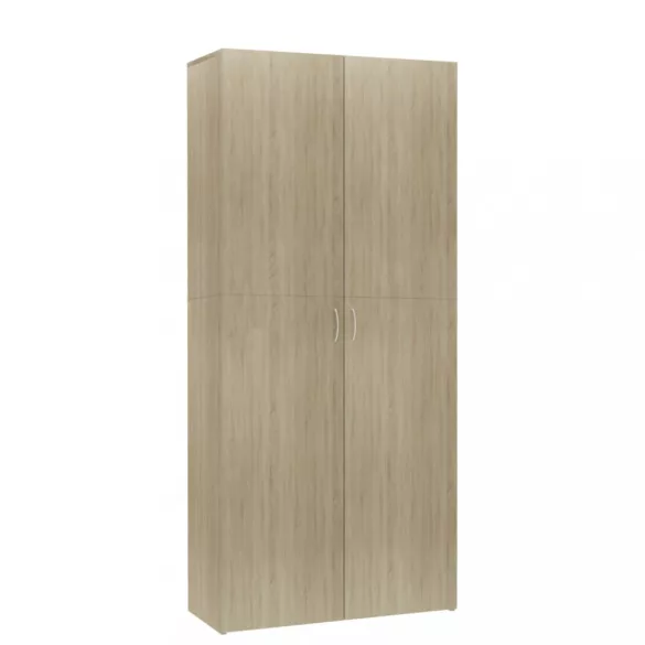 sonoma tölgy színű szerelt fa cipőszekrény 80 x 35,5 x 180 cm