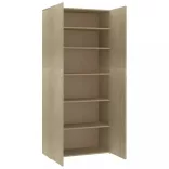 sonoma tölgy színű szerelt fa cipőszekrény 80 x 35,5 x 180 cm
