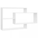 fehér szerelt fa fali polc 104 x 20 x 58,5 cm