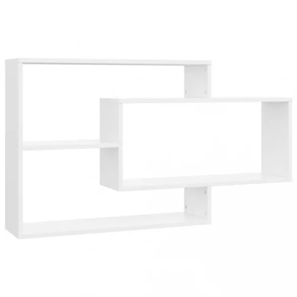 fehér szerelt fa fali polc 104 x 20 x 58,5 cm