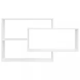 fehér szerelt fa fali polc 104 x 20 x 58,5 cm