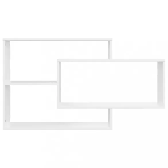 fehér szerelt fa fali polc 104 x 20 x 58,5 cm