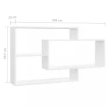 fehér szerelt fa fali polc 104 x 20 x 58,5 cm