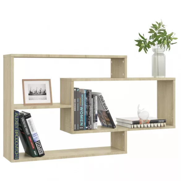 sonoma tölgy szerelt fa fali polc 104 x 20 x 58,5 cm