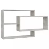 betonszürke szerelt fa fali polc 104 x 20 x 58,5 cm