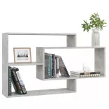 betonszürke szerelt fa fali polc 104 x 20 x 58,5 cm