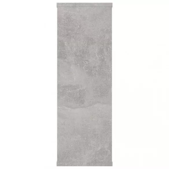 betonszürke szerelt fa fali polc 104 x 20 x 58,5 cm