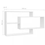 magasfényű fehér szerelt fa fali polc 104 x 20 x 58,5 cm