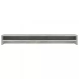 betonszürke szerelt fa monitorállvány 100 x 24 x 13 cm