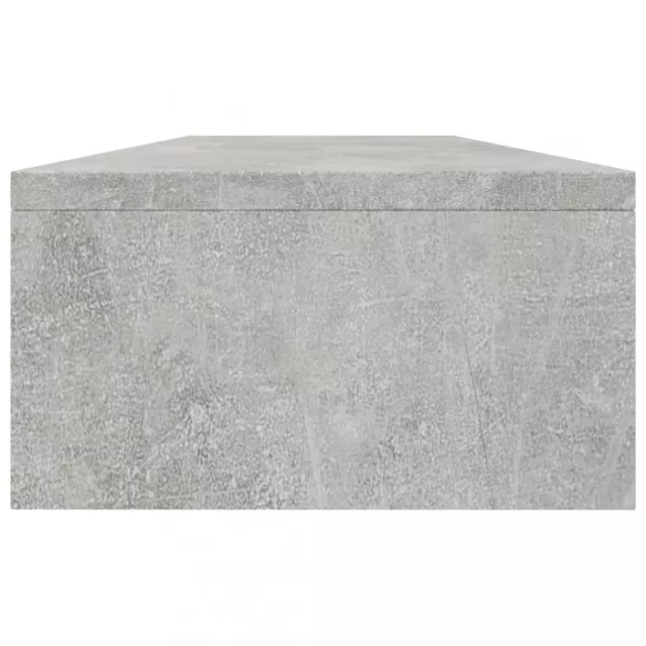 betonszürke szerelt fa monitorállvány 100 x 24 x 13 cm