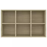 sonoma tölgy szerelt fa könyv-/tálalószekrény 66x30x98 cm