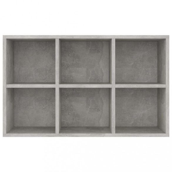betonszürke szerelt fa könyv-/tálalószekrény 66x30x98 cm