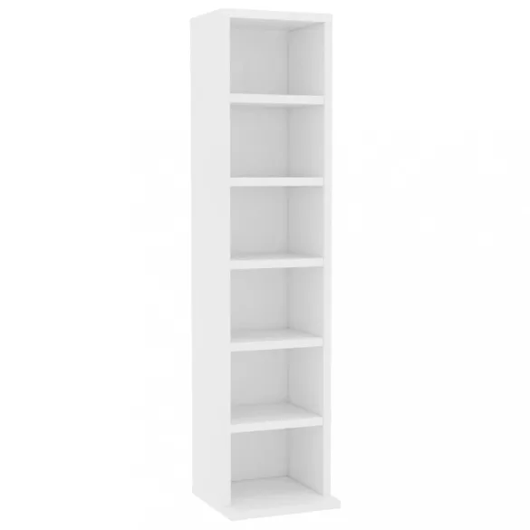 fehér szerelt fa CD-szekrény 21 x 20 x 88 cm