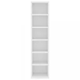 fehér szerelt fa CD-szekrény 21 x 20 x 88 cm