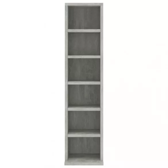 betonszürke szerelt fa CD-szekrény 21 x 20 x 88 cm