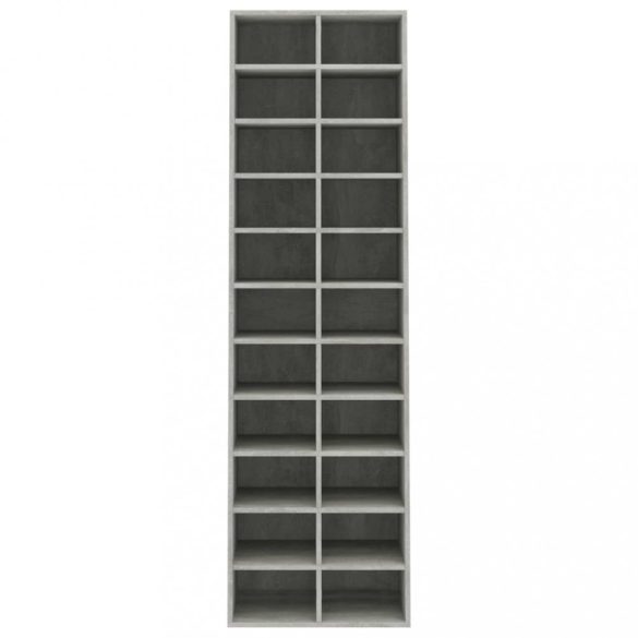 betonszürke szerelt fa cipősszekrény 54 x 34 x 183 cm
