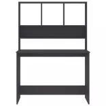 szürke forgácslap íróasztal polcokkal 110 x 45 x 157 cm