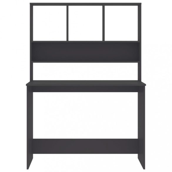 szürke forgácslap íróasztal polcokkal 110 x 45 x 157 cm