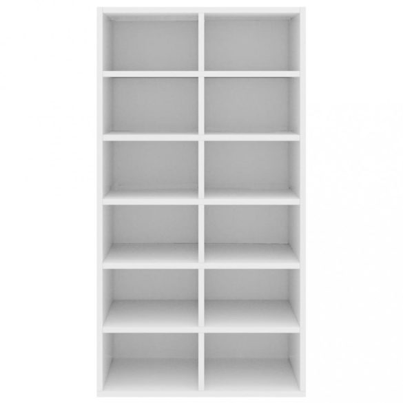 fehér szerelt fa cipőtartó 54 x 34 x 100,5 cm