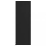 fekete szerelt fa cipőtartó 54 x 34 x 100,5 cm