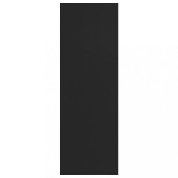 fekete szerelt fa cipőtartó 54 x 34 x 100,5 cm