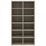 sonoma tölgy színű szerelt fa cipőtartó 54 x 34 x 100,5 cm