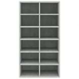 betonszürke szerelt fa cipőtartó 54 x 34 x 100,5 cm