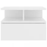 fehér szerelt fa lebegő éjjeliszekrény 40 x 31 x 27 cm