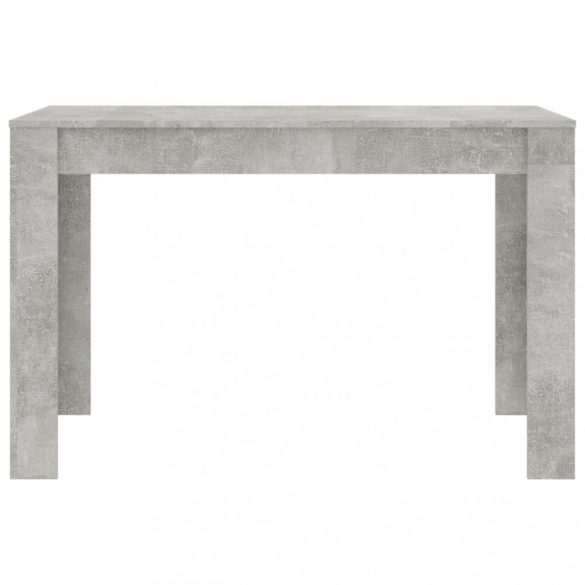 betonszürke szerelt fa étkezőasztal 120 x 60 x 76 cm