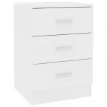 fehér szerelt fa éjjeliszekrény 38 x 35 x 56 cm