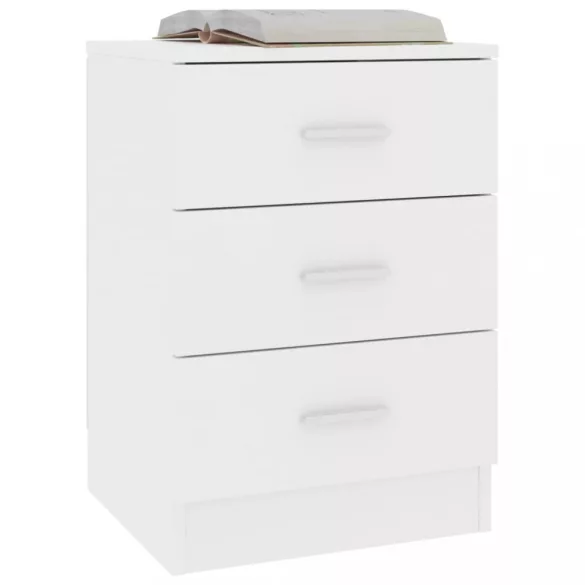 fehér szerelt fa éjjeliszekrény 38 x 35 x 56 cm