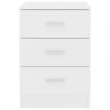 fehér szerelt fa éjjeliszekrény 38 x 35 x 56 cm