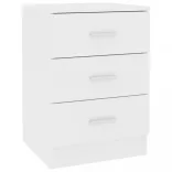 2 db fehér szerelt fa éjjeliszekrény 38 x 35 x 56 cm