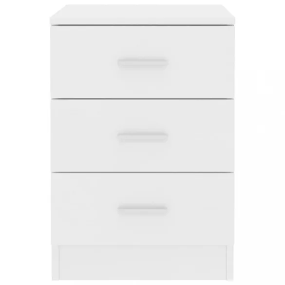 2 db fehér szerelt fa éjjeliszekrény 38 x 35 x 56 cm