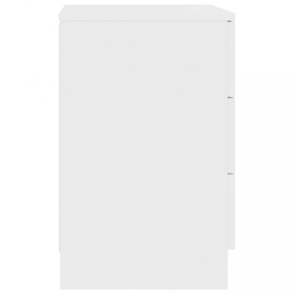 2 db fehér szerelt fa éjjeliszekrény 38 x 35 x 56 cm