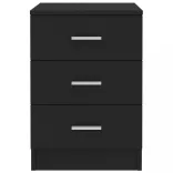 fekete forgácslap éjjeliszekrény 38 x 35 x 56 cm