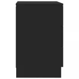 2 db fekete szerelt fa éjjeliszekrény 38 x 35 x 56 cm