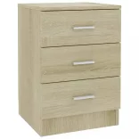 sonoma tölgy színű szerelt fa éjjeliszekrény 38 x 35 x 56 cm