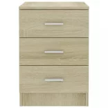 sonoma tölgy színű szerelt fa éjjeliszekrény 38 x 35 x 56 cm