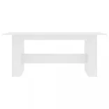 fehér szerelt fa étkezőasztal 180 x 90 x 76 cm