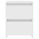 fehér szerelt fa éjjeliszekrény 30 x 30 x 40 cm