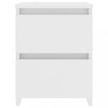 2 db fehér szerelt fa éjjeliszekrény 30 x 30 x 40 cm