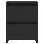 2 db fekete szerelt fa éjjeliszekrény 30 x 30 x 40 cm