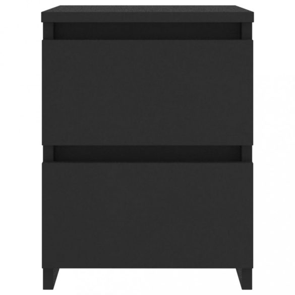 2 db fekete szerelt fa éjjeliszekrény 30 x 30 x 40 cm