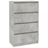 betonszürke szerelt fa tálalószekrény 60 x 35 x 98,5 cm