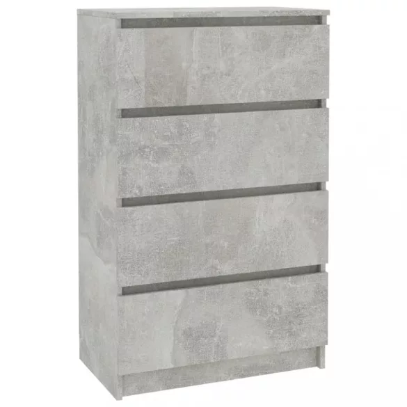 betonszürke szerelt fa tálalószekrény 60 x 35 x 98,5 cm