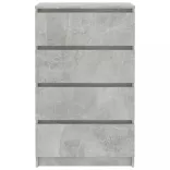 betonszürke szerelt fa tálalószekrény 60 x 35 x 98,5 cm